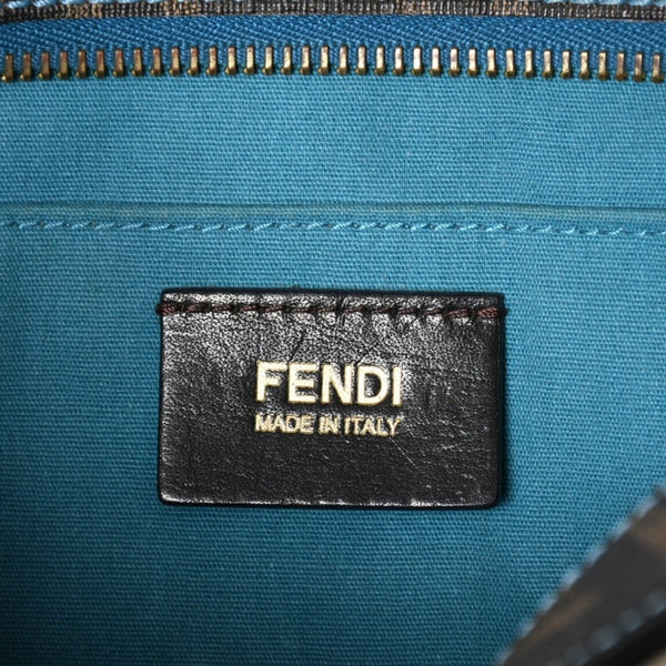 極美品 FENDI フェンディ ハンドバッグ 8BH223 CR2 ズッカ柄 ブラウン キャンバス エナメル ブラウン ゴールド金具 中古 4a003677
