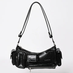 Very Good Condition BALENCIAGA Balenciaga Super Busy Leather Shoulder Bag Shoulder Bag Black 802227 Used 4a003690