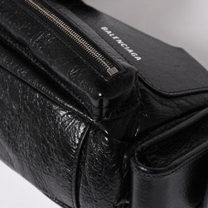 Very Good Condition BALENCIAGA Balenciaga Super Busy Leather Shoulder Bag Shoulder Bag Black 802227 Used 4a003690