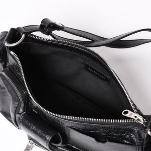 Very Good Condition BALENCIAGA Balenciaga Super Busy Leather Shoulder Bag Shoulder Bag Black 802227 Used 4a003690
