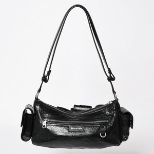 Very Good Condition BALENCIAGA Balenciaga Super Busy Leather Shoulder Bag Shoulder Bag Black 802227 Used 4a003690