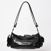 画像をギャラリービューアに読み込む, 極美品 BALENCIAGA バレンシアガ スーパービジー レザー Shoulder Bag ショルダーバッグ ブラック 802227 中古 4a003690
