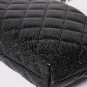 Very good condition CHANEL Chanel Matelasse caviar skin accessory pouch black silver hardware random number used 4a003600