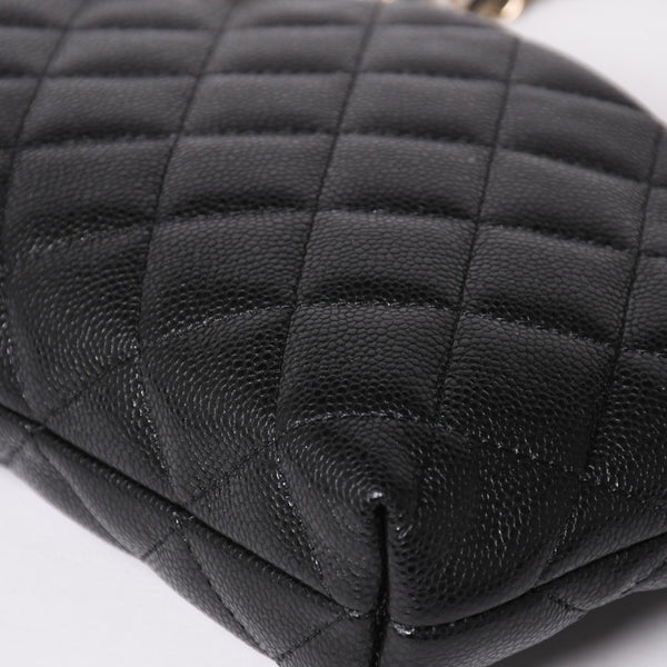 Very good condition CHANEL Chanel Matelasse caviar skin accessory pouch black silver hardware random number used 4a003600