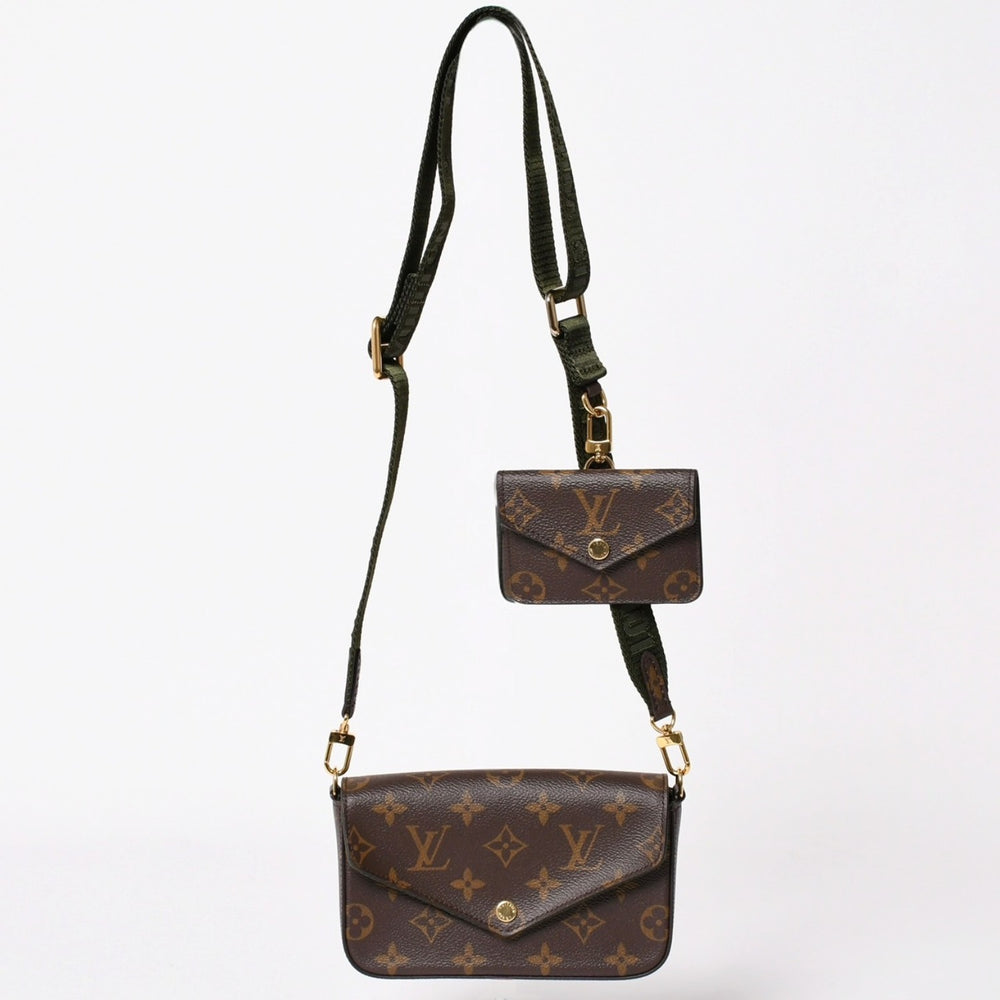 Very good condition LOUIS VUITTON Multi-pochette Félicie shoulder bag M80091 Brown Green Used 4a002385