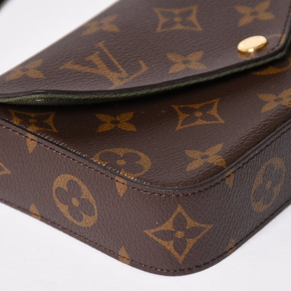 Very good condition LOUIS VUITTON Multi-pochette Félicie shoulder bag M80091 Brown Green Used 4a002385