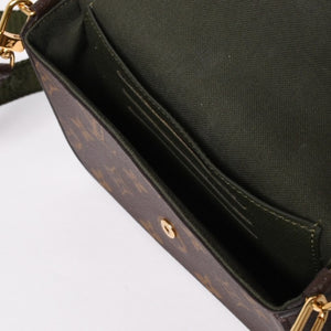 Very good condition LOUIS VUITTON Multi-pochette Félicie shoulder bag M80091 Brown Green Used 4a002385