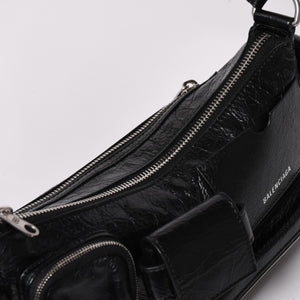 Very Good Condition BALENCIAGA Balenciaga Super Busy Leather Shoulder Bag Shoulder Bag Black 802227 Used 4a003690
