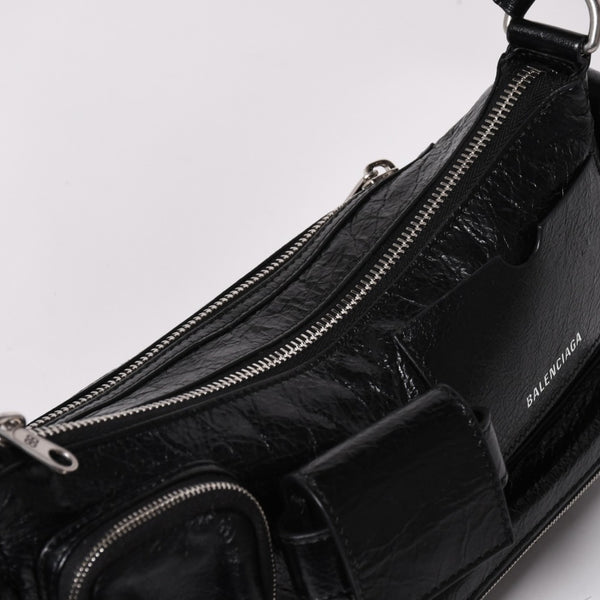 Very Good Condition BALENCIAGA Balenciaga Super Busy Leather Shoulder Bag Shoulder Bag Black 802227 Used 4a003690