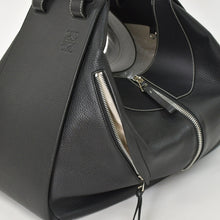 画像をギャラリービューアに読み込む, 極美品 LOEWE ロエベ ハンモックバッグ ラージ ハンドバッグ ショルダーバッグ レザー ブラック シルバー金具 261705 中古 4a003694