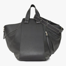 画像をギャラリービューアに読み込む, 極美品 LOEWE ロエベ ハンモックバッグ ラージ ハンドバッグ ショルダーバッグ レザー ブラック シルバー金具 261705 中古 4a003694