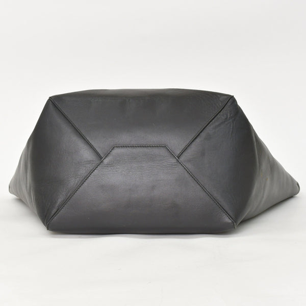 CELINE セリーヌ カバファントム レザートートバッグ フィービー期 レザー ブラック ハンドバッグ S-GM-1102H ゴールド金具 美品 中古 4a003683