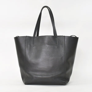 CELINE セリーヌ カバファントム レザートートバッグ フィービー期 レザー ブラック ハンドバッグ S-GM-1102H ゴールド金具 美品 中古 4a003683