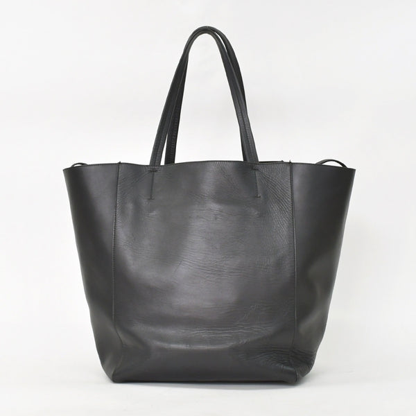 CELINE セリーヌ カバファントム レザートートバッグ フィービー期 レザー ブラック ハンドバッグ S-GM-1102H ゴールド金具 美品 中古 4a003683