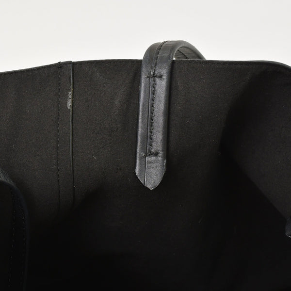 CELINE セリーヌ カバファントム レザートートバッグ フィービー期 レザー ブラック ハンドバッグ S-GM-1102H ゴールド金具 美品 中古 4a003683