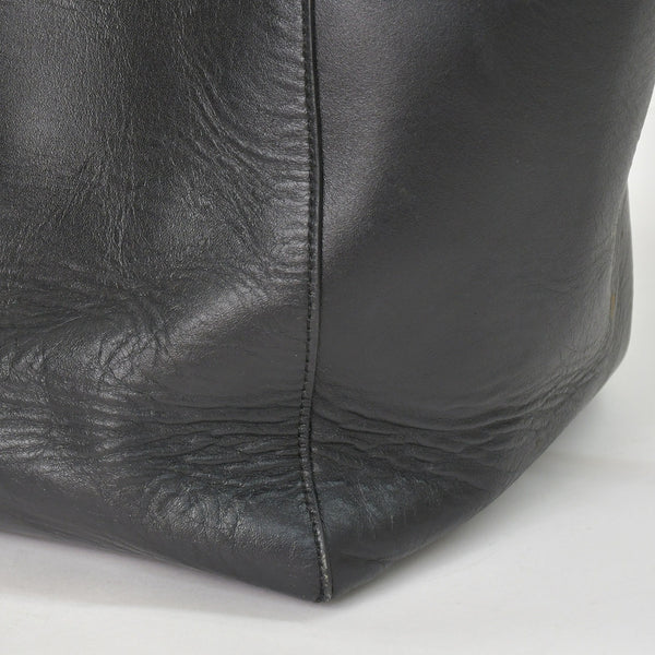 CELINE セリーヌ カバファントム レザートートバッグ フィービー期 レザー ブラック ハンドバッグ S-GM-1102H ゴールド金具 美品 中古 4a003683