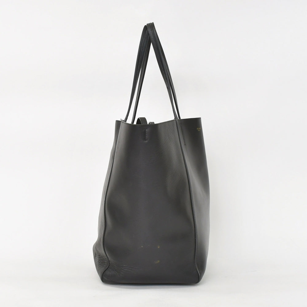 CELINE Hippo Phantom Leather Tote Bag Phoebe Period Leather Black Handbag S-GM-1102H Gold Hardware Good Condition Used 4a003683