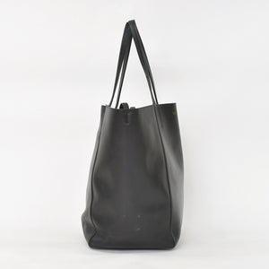 CELINE セリーヌ カバファントム レザートートバッグ フィービー期 レザー ブラック ハンドバッグ S-GM-1102H ゴールド金具 美品 中古 4a003683