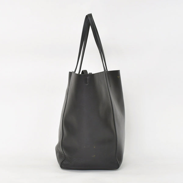 CELINE セリーヌ カバファントム レザートートバッグ フィービー期 レザー ブラック ハンドバッグ S-GM-1102H ゴールド金具 美品 中古 4a003683