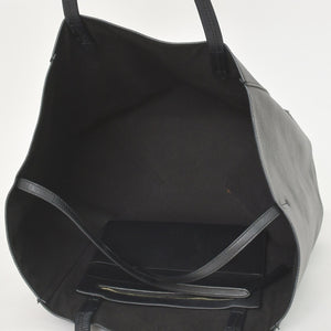 CELINE セリーヌ カバファントム レザートートバッグ フィービー期 レザー ブラック ハンドバッグ S-GM-1102H ゴールド金具 美品 中古 4a003683