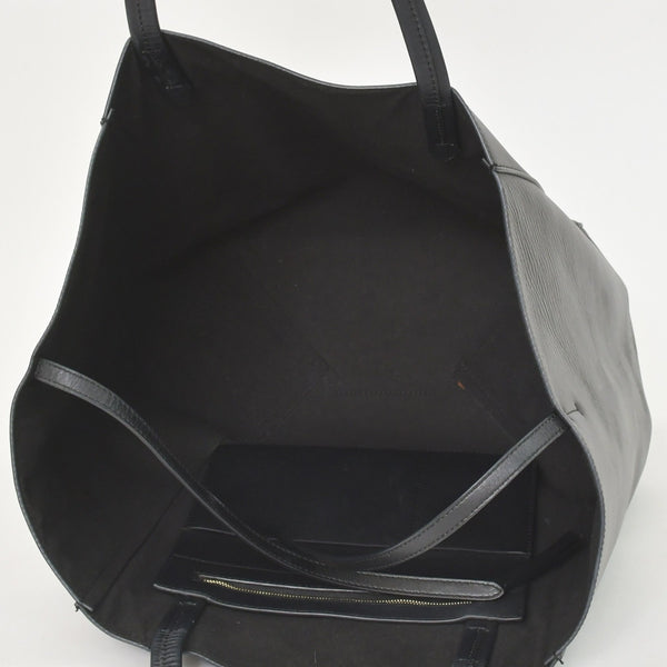 CELINE セリーヌ カバファントム レザートートバッグ フィービー期 レザー ブラック ハンドバッグ S-GM-1102H ゴールド金具 美品 中古 4a003683