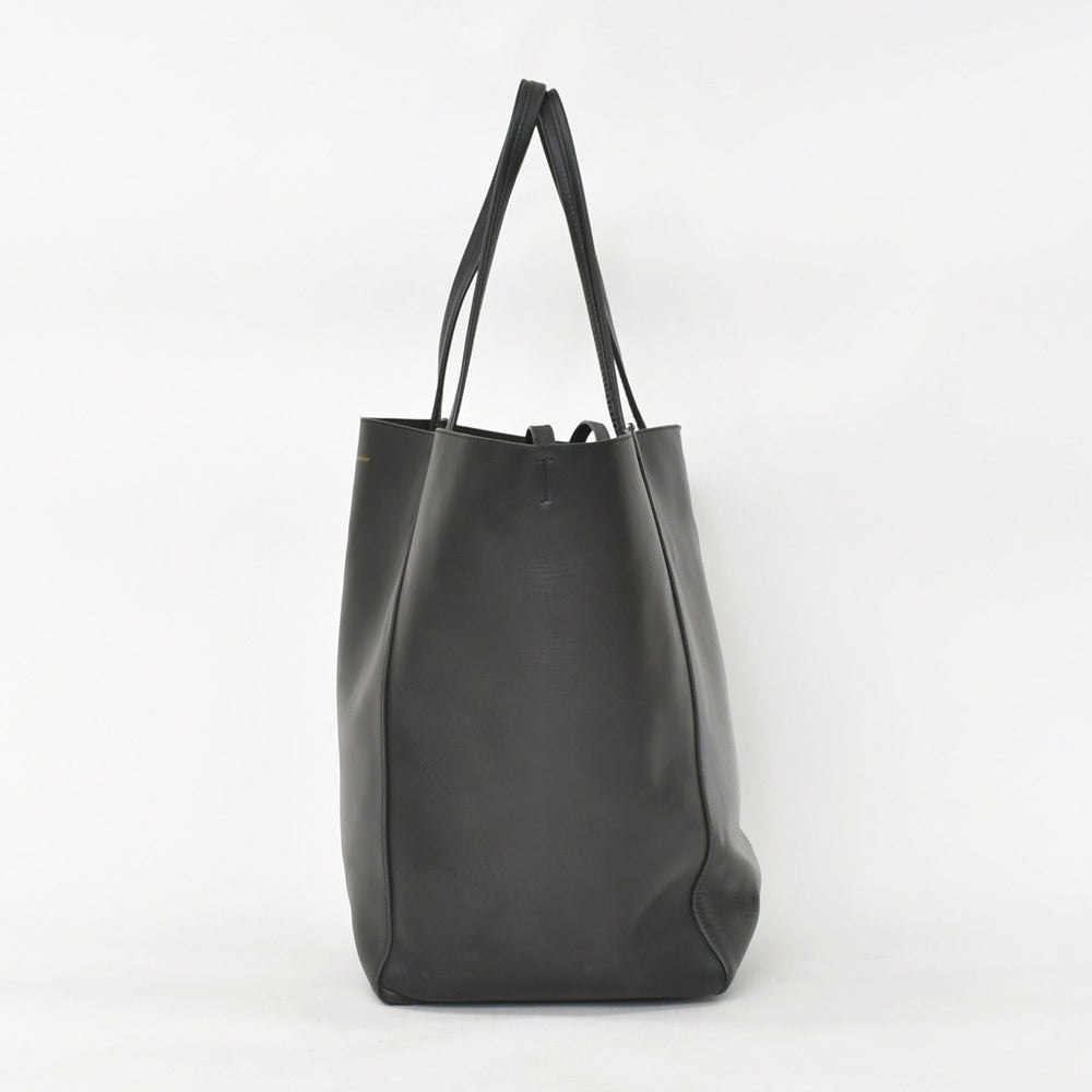 CELINE セリーヌ カバファントム レザートートバッグ フィービー期 レザー ブラック ハンドバッグ S-GM-1102H ゴールド金具 美品 中古 4a003683