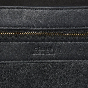 CELINE セリーヌ カバファントム レザートートバッグ フィービー期 レザー ブラック ハンドバッグ S-GM-1102H ゴールド金具 美品 中古 4a003683