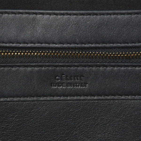 CELINE セリーヌ カバファントム レザートートバッグ フィービー期 レザー ブラック ハンドバッグ S-GM-1102H ゴールド金具 美品 中古 4a003683