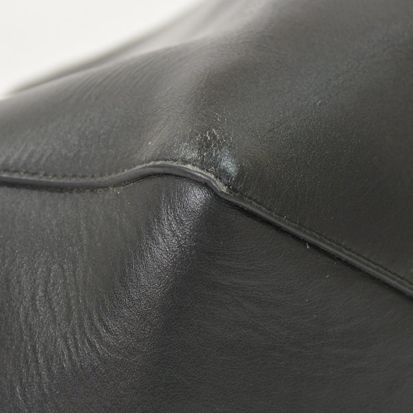 CELINE セリーヌ カバファントム レザートートバッグ フィービー期 レザー ブラック ハンドバッグ S-GM-1102H ゴールド金具 美品 中古 4a003683