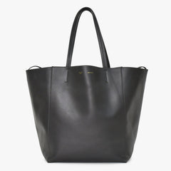 CELINE セリーヌ カバファントム レザートートバッグ フィービー期 レザー ブラック ハンドバッグ S-GM-1102H ゴールド金具 美品 中古 4a003683