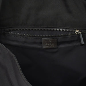 GUUCI Shoulder Bag Sherry Line 181066 Black GG Logo Black Metal Fittings Good Condition Used 4a003525