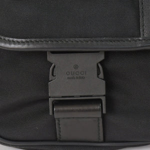 GUUCI Shoulder Bag Sherry Line 181066 Black GG Logo Black Metal Fittings Good Condition Used 4a003525
