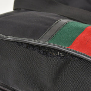 GUUCI Shoulder Bag Sherry Line 181066 Black GG Logo Black Metal Fittings Good Condition Used 4a003525