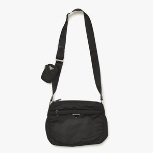 Very Good Condition PRADA Nylon Shoulder Bag Nylon Shoulder Bag RE-NYLON Black Pouch Used 4a003505