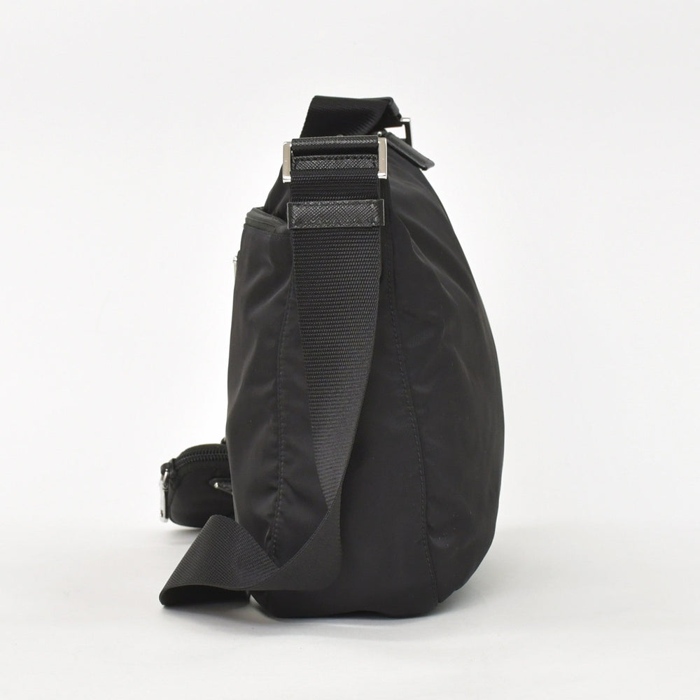 極美品 PRADA プラダ Nylon Shoulder Bag ナイロン ショルダーバッグ RE-NYLON ブラック ポーチ 中古 4a003505