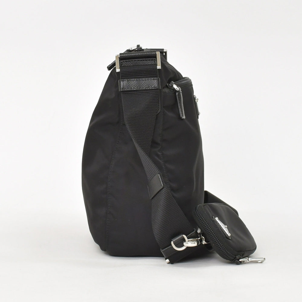 Very Good Condition PRADA Nylon Shoulder Bag Nylon Shoulder Bag RE-NYLON Black Pouch Used 4a003505