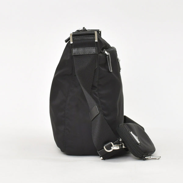 Very Good Condition PRADA Nylon Shoulder Bag Nylon Shoulder Bag RE-NYLON Black Pouch Used 4a003505