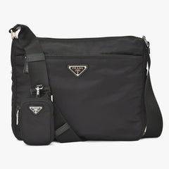 Very Good Condition PRADA Nylon Shoulder Bag Nylon Shoulder Bag RE-NYLON Black Pouch Used 4a003505