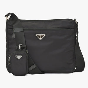 Very Good Condition PRADA Nylon Shoulder Bag Nylon Shoulder Bag RE-NYLON Black Pouch Used 4a003505