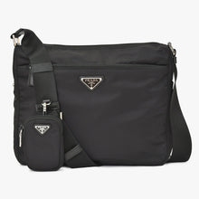 画像をギャラリービューアに読み込む, 極美品 PRADA プラダ Nylon Shoulder Bag ナイロン ショルダーバッグ RE-NYLON ブラック ポーチ 中古 4a003505