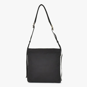 極美品 PRADA プラダ ショルダーバッグ トライアングルロゴ 19ss ブラック シルバー金具 ナイロン レザー 中古 4a003696
