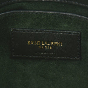 極美品 SAINT LAURENT サンローラン ショルダーバッグ MAL440906 カーキ カーフスキン ゴールド金具 中古 4a003482