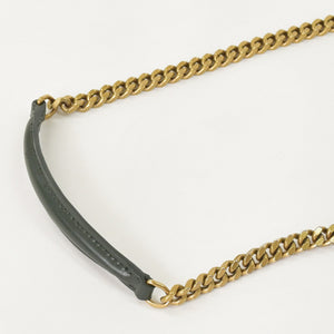 極美品 SAINT LAURENT サンローラン ショルダーバッグ MAL440906 カーキ カーフスキン ゴールド金具 中古 4a003482