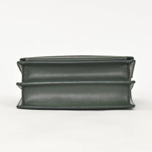 極美品 SAINT LAURENT サンローラン ショルダーバッグ MAL440906 カーキ カーフスキン ゴールド金具 中古 4a003482