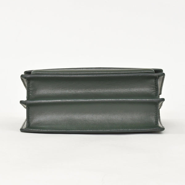 極美品 SAINT LAURENT サンローラン ショルダーバッグ MAL440906 カーキ カーフスキン ゴールド金具 中古 4a003482
