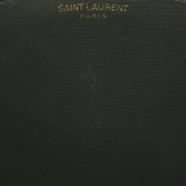 極美品 SAINT LAURENT サンローラン ショルダーバッグ MAL440906 カーキ カーフスキン ゴールド金具 中古 4a003482