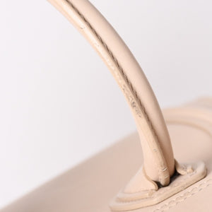 CELINE セリーヌ ハンドバッグ ショルダーバッグ ラゲージ ナノショッパー U-CU-0189 ベージュ ゴールド金具 美品 中古 4a003698