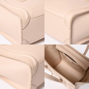 CELINE セリーヌ ハンドバッグ ショルダーバッグ ラゲージ ナノショッパー U-CU-0189 ベージュ ゴールド金具 美品 中古 4a003698