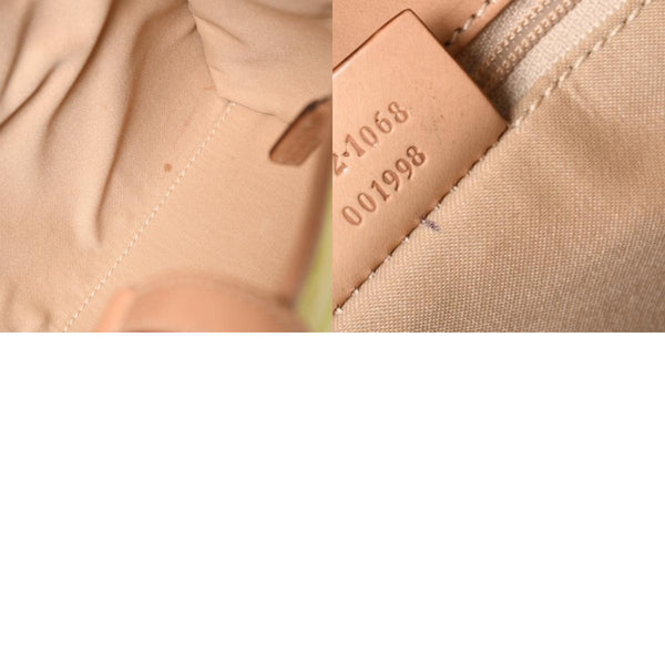 GUCCI グッチ ジャンボGG ジャッキー ホーボーバッグ GGキャンバス ハンドバッグ ライム ベージュ 三日月型 002 1068 美品 中古 4a003448