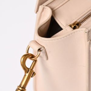CELINE セリーヌ ハンドバッグ ショルダーバッグ ラゲージ ナノショッパー U-CU-0189 ベージュ ゴールド金具 美品 中古 4a003698